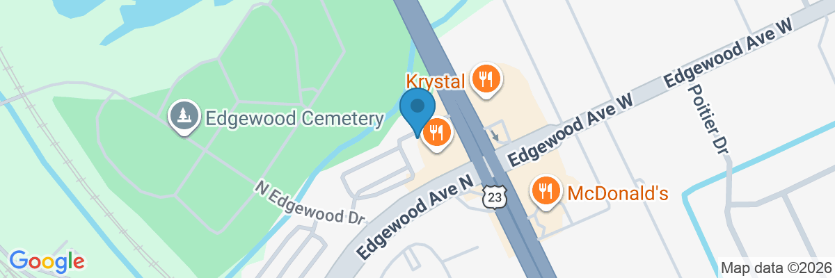Map showing facility locations