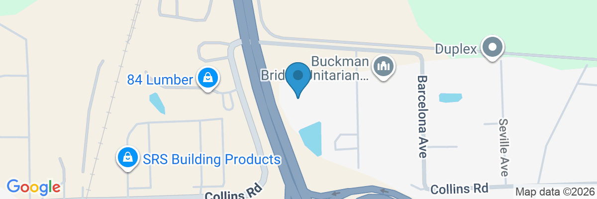 Map showing facility locations
