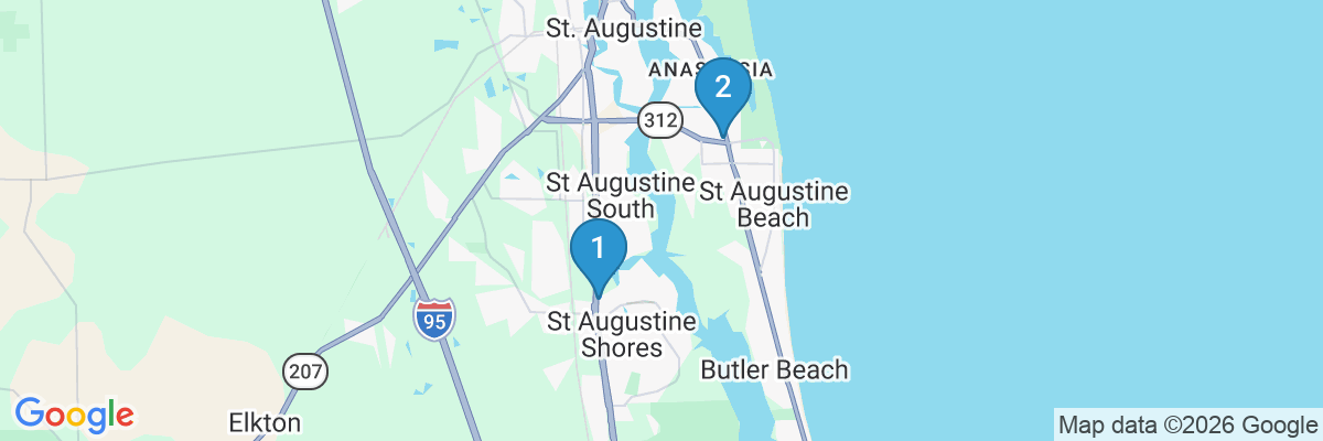 Map showing facility locations