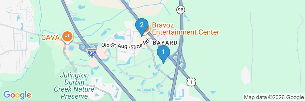 Map showing facility locations
