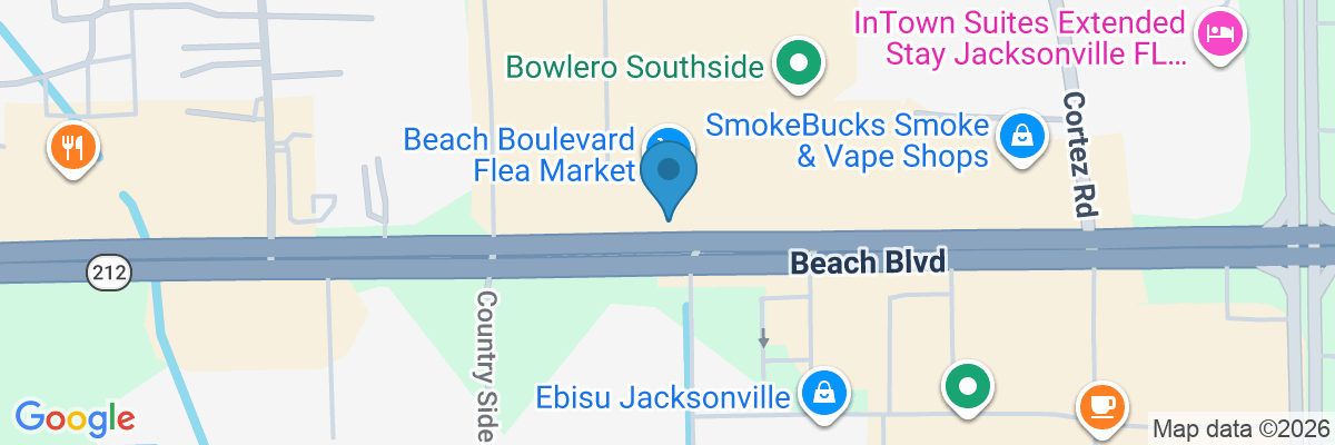 Map showing facility locations