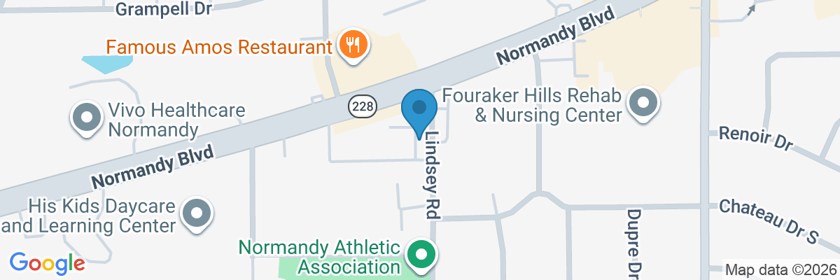 Map showing facility locations