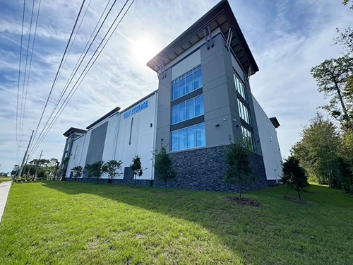 Atlantic Self Storage - Racetrack storage facility exterior view