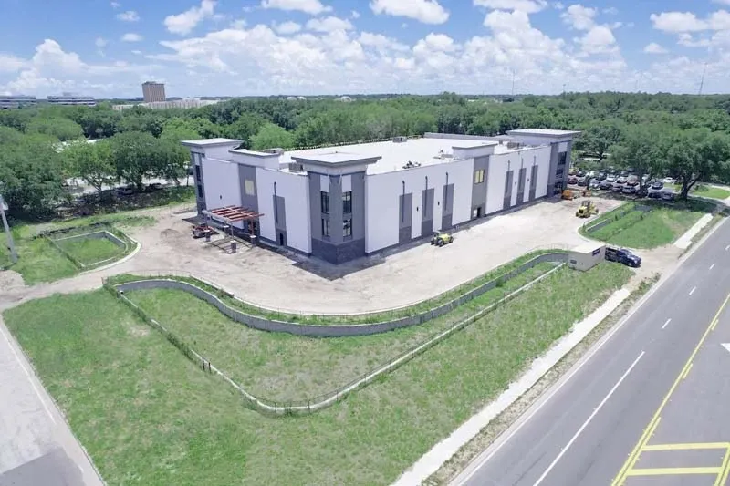Overheard view of the Atlantic Self Storage Southside Connector facility