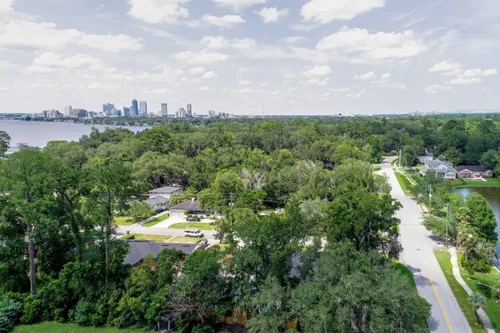 Aerial View of Jacksonville, Florida Neighborhoods and Skyline